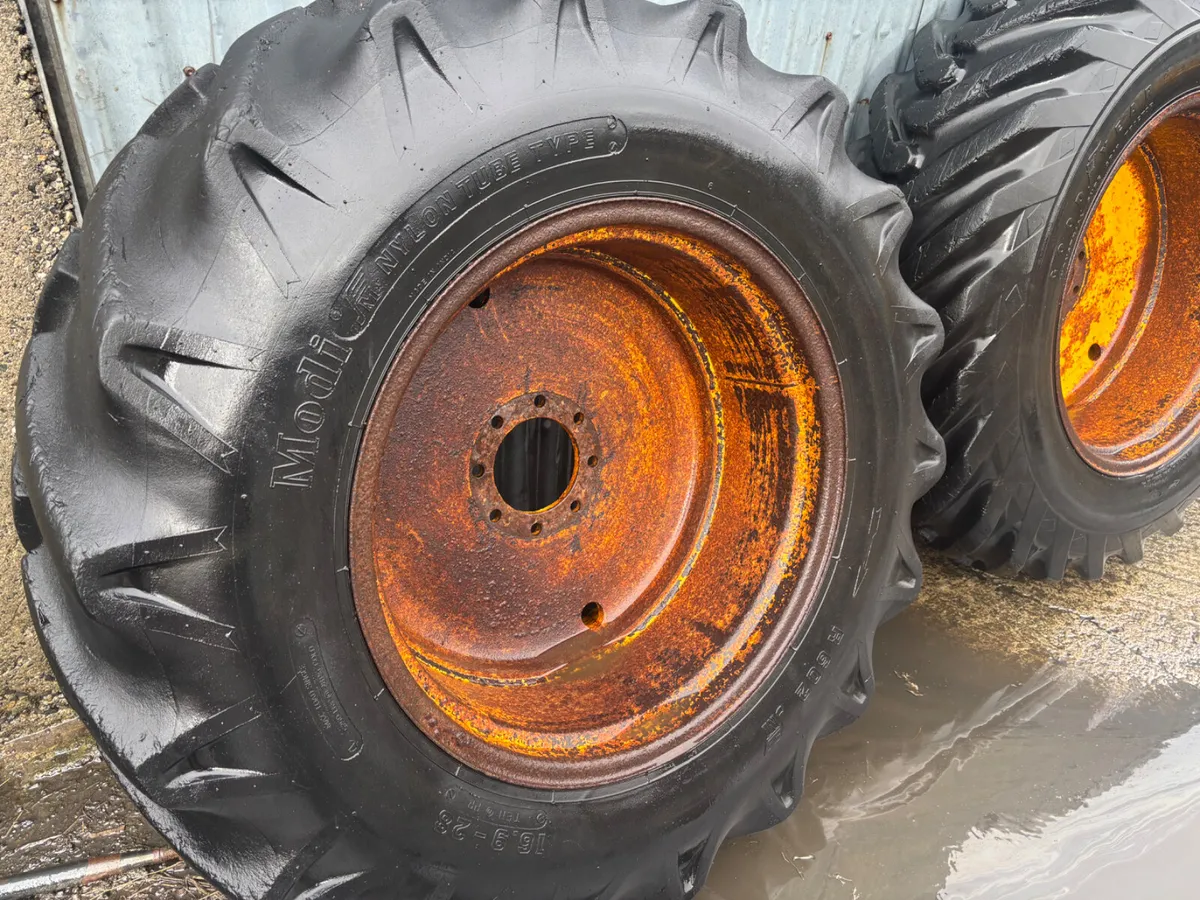 Complete Set of Wheels Suit 50B / MF Tractors - Image 2