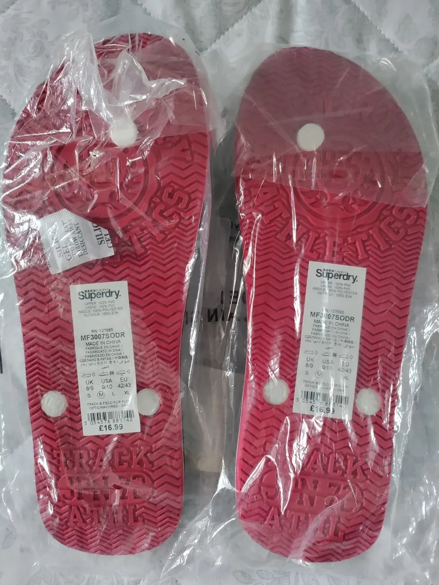 Superdry Track and Field Flip Flops 8/9uk New - Image 2