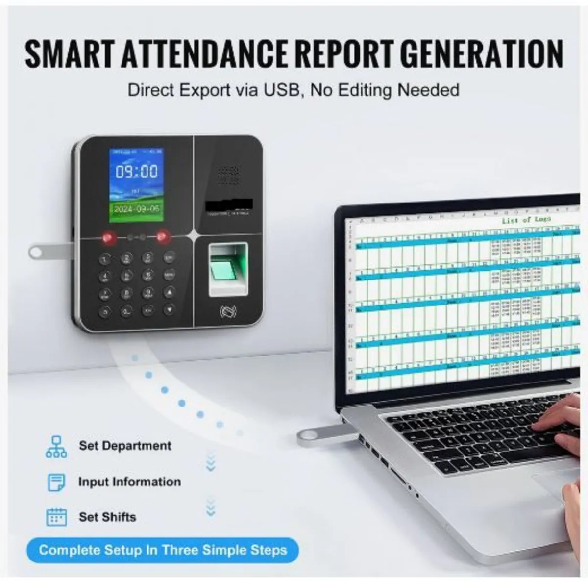 Time Clock, Employee Attendance Machine - Image 2