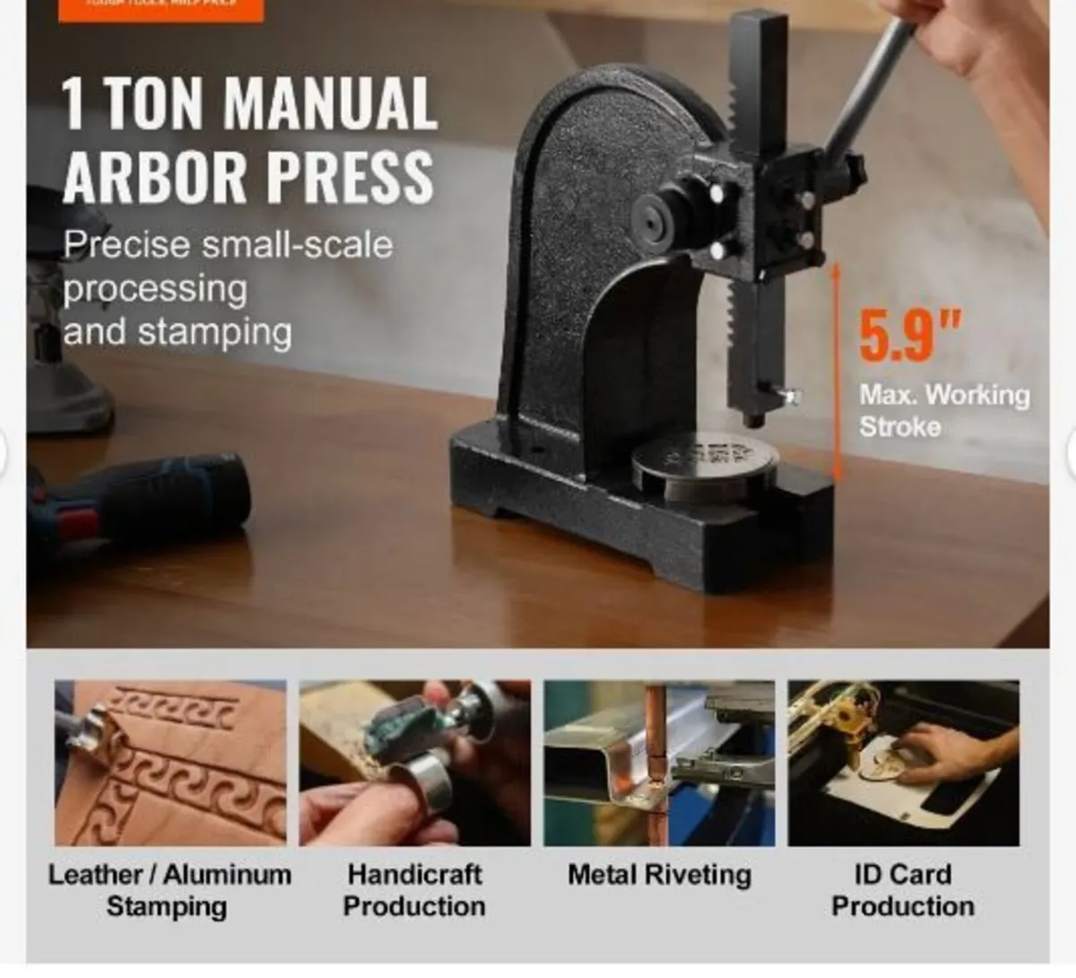 Arbor Press, 1 Ton Manual Arbor Press
