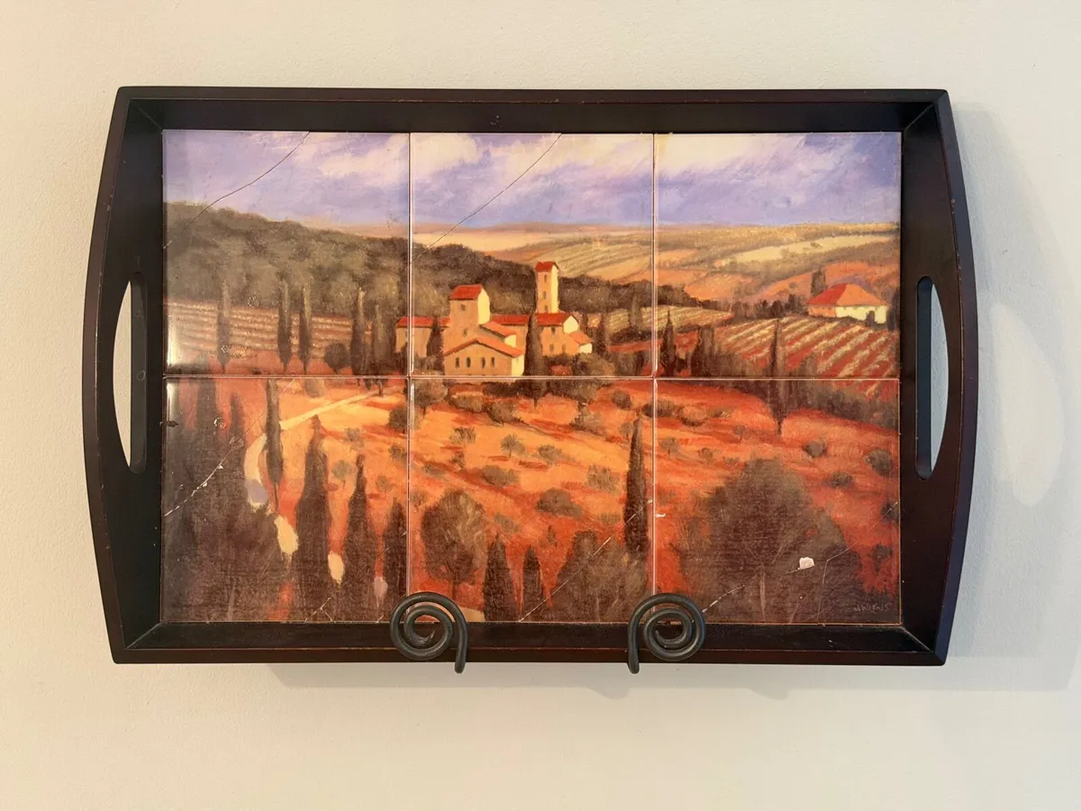 Decorative tile tray by J. Wiens - Image 2