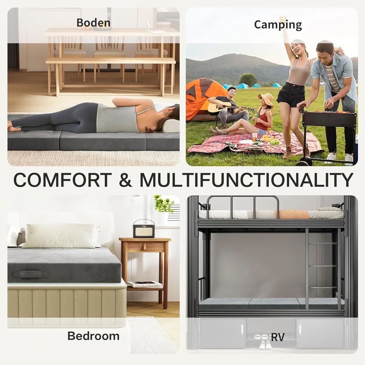 Folding Mattress Single 15CM Trifold Foldable - Image 4