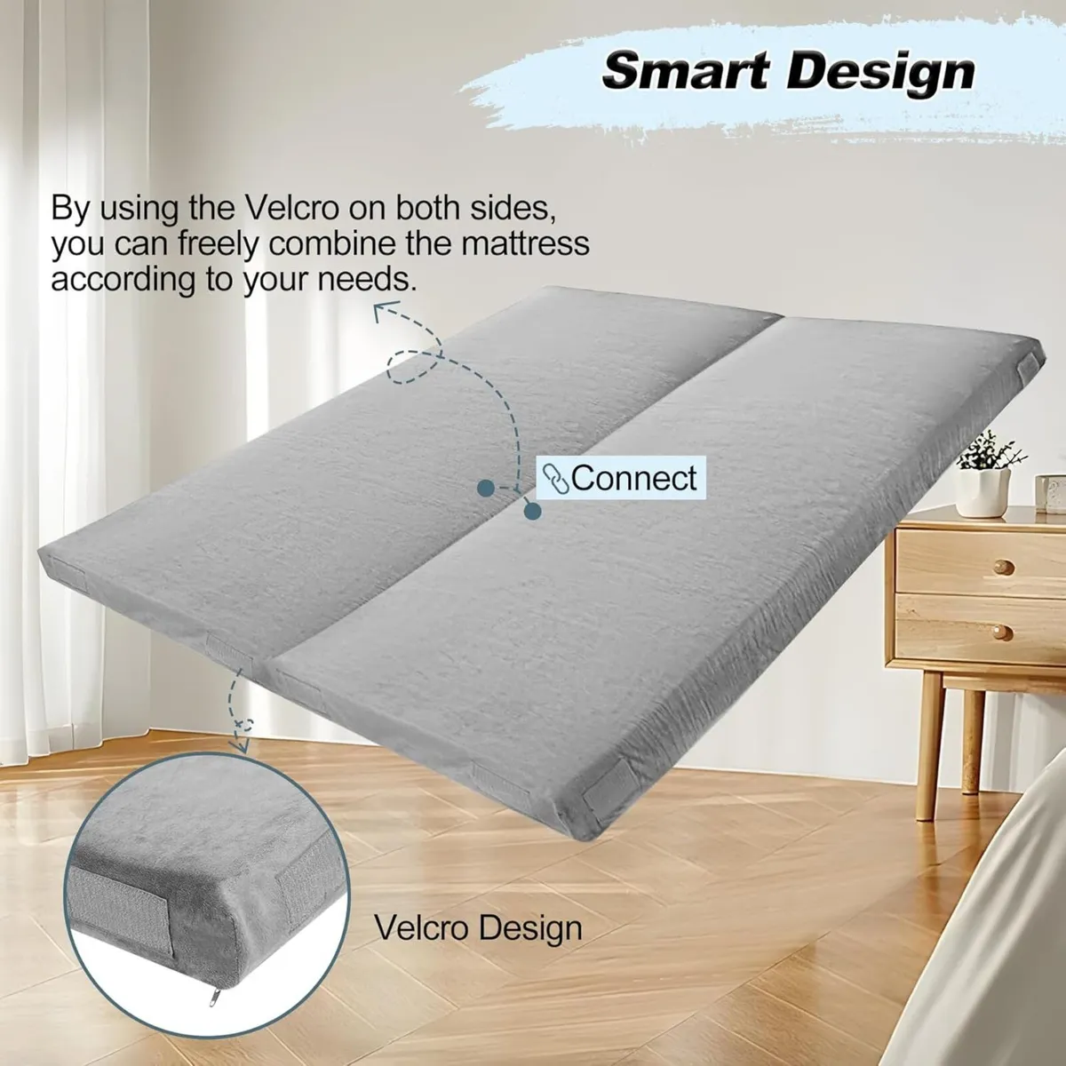 Thick Memory Foam Camping Mattress Detachable - Image 3