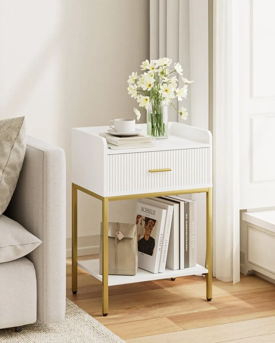 Bedside Table 3-Tier End Small SideTable Nightstan - Image 1