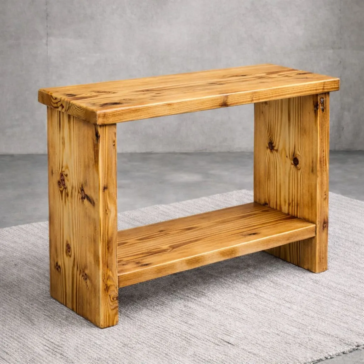 Unique Handcrafted Japanese-Style Sofa Side Table - Image 2