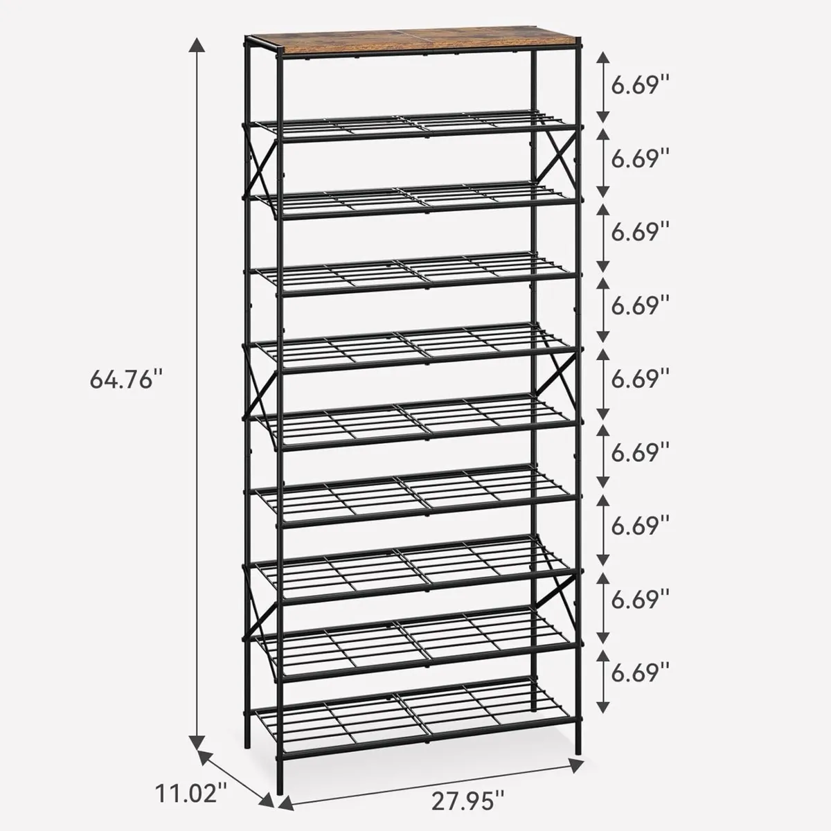 10 Tier Shoe Rack Large Capacity Storage Organizer - Image 3
