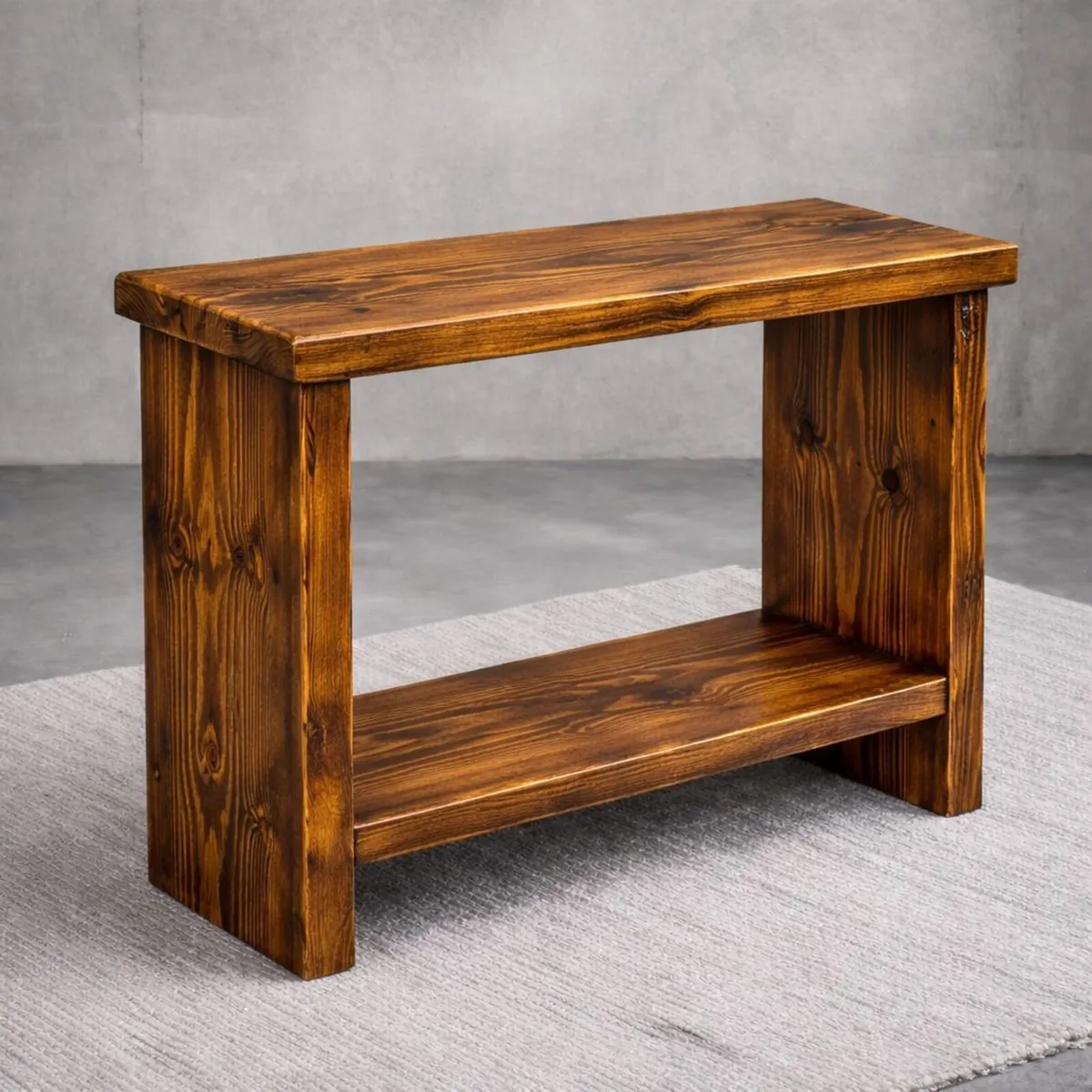 Unique Handcrafted Japanese-Style Sofa Side Table - Image 4