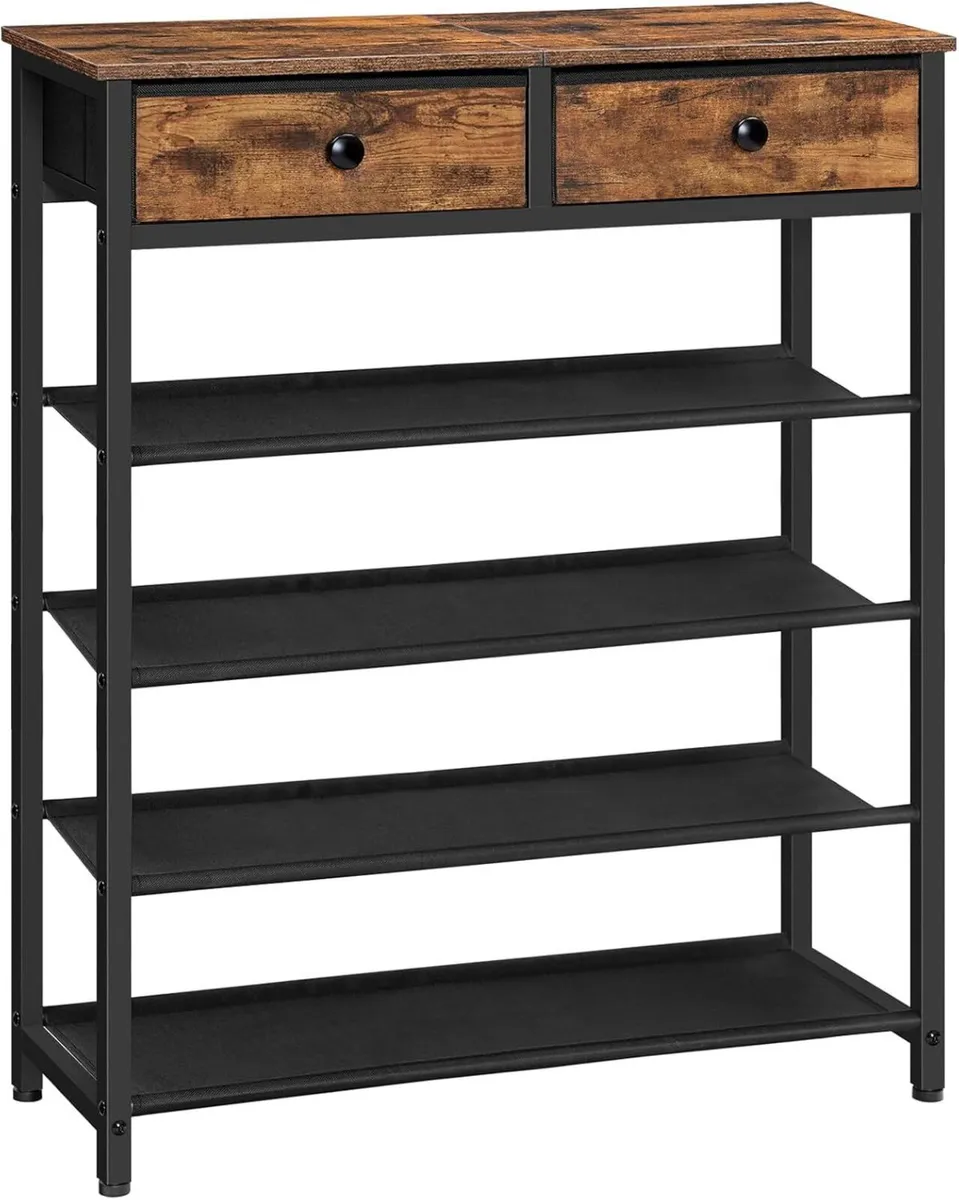 Shoe Rack 5 Tier Storage Organizer with 2 - Image 1