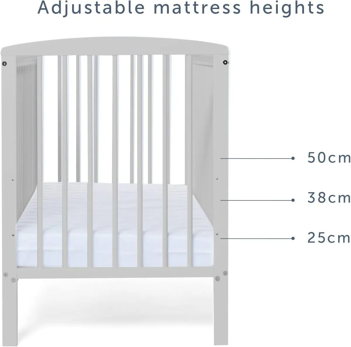 Starlight Baby Cot Bed Wooden Finish with - Image 4
