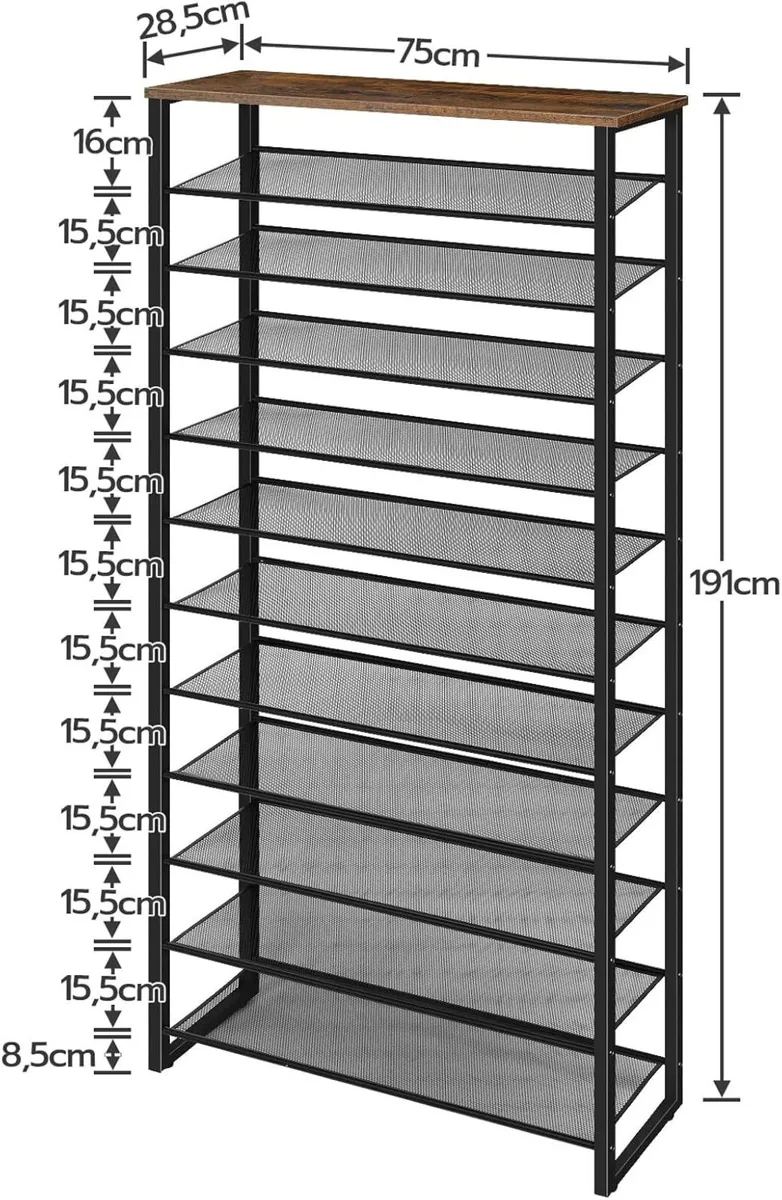 Shoe Rack Large Capacity 12-Tier Storage Organizer - Image 3