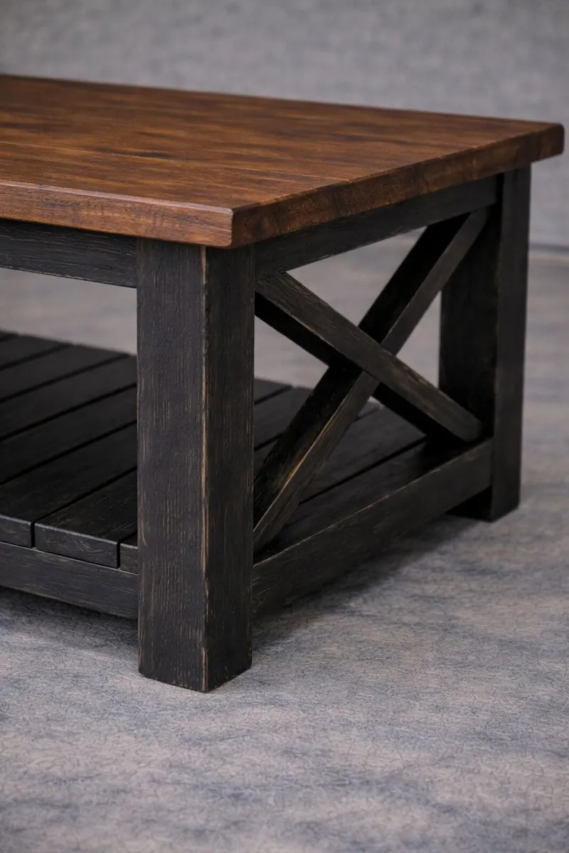 New Handmade Farmhouse Coffee Table - Image 2