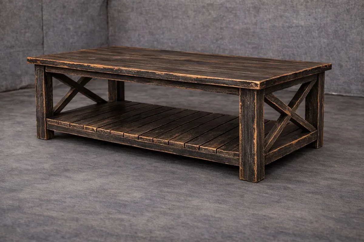 New Handmade Farmhouse Coffee Table - Image 2