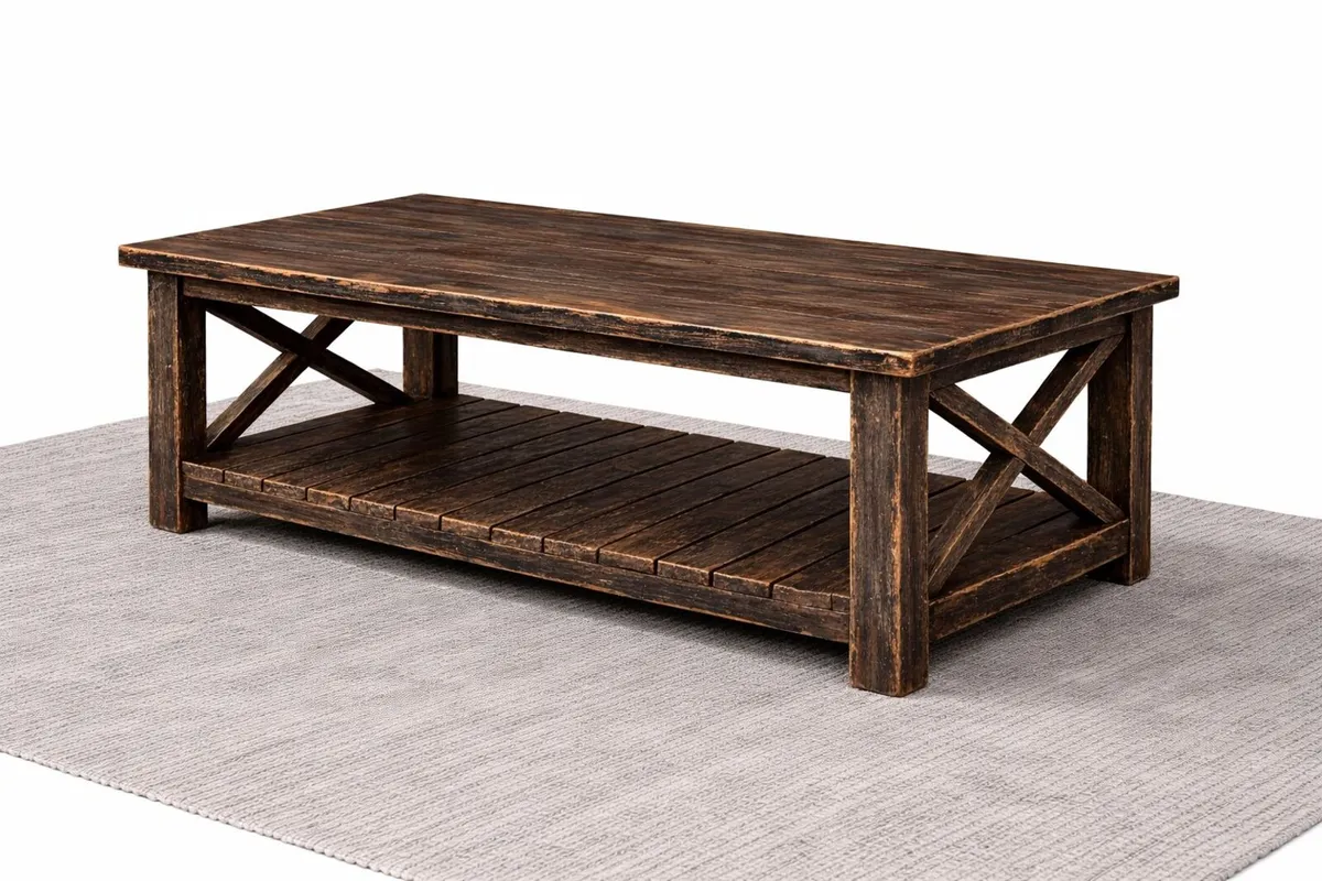 New Handmade Farmhouse Coffee Table - Image 1