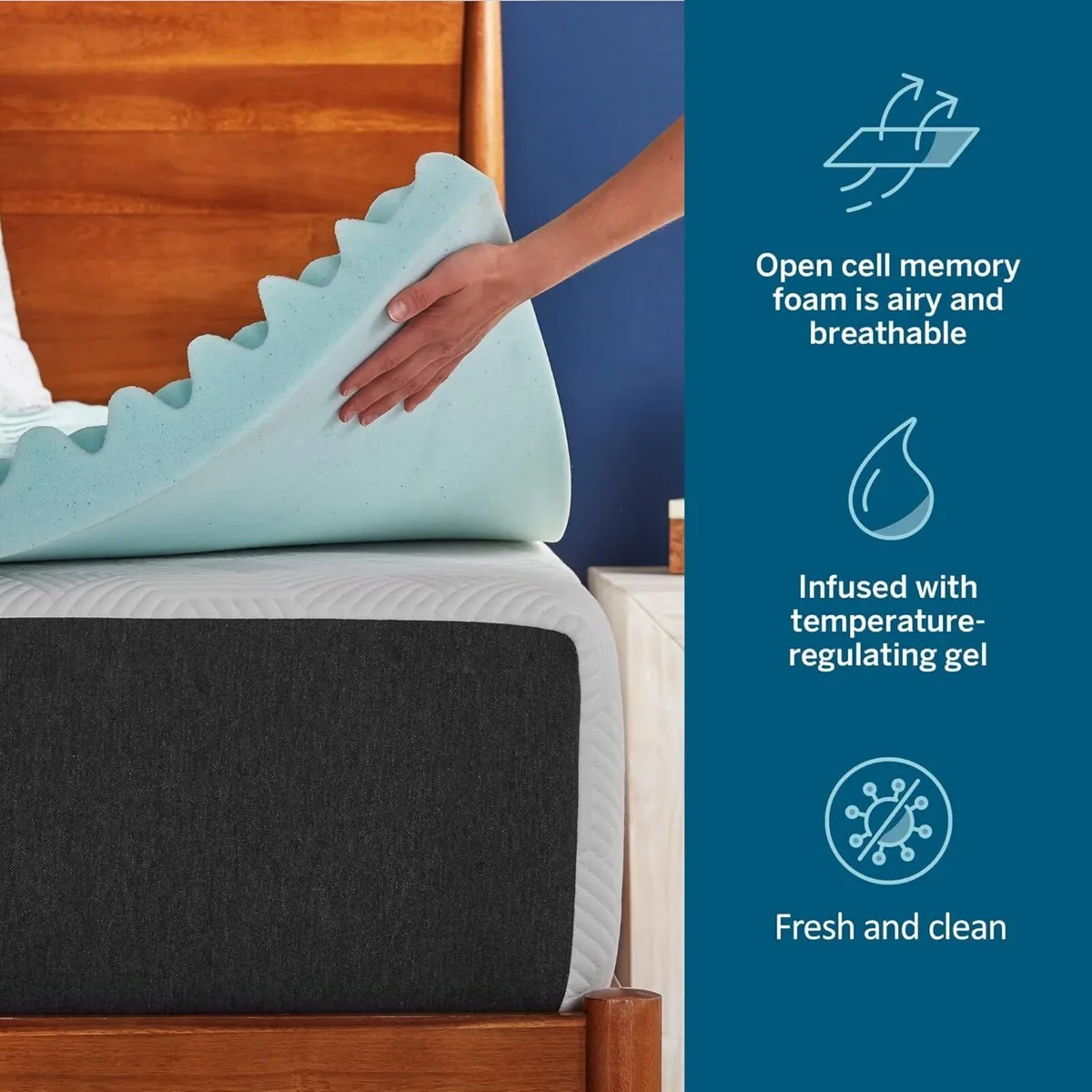 Memory Foam Mattress Topper King size (150 x 200 - Image 2