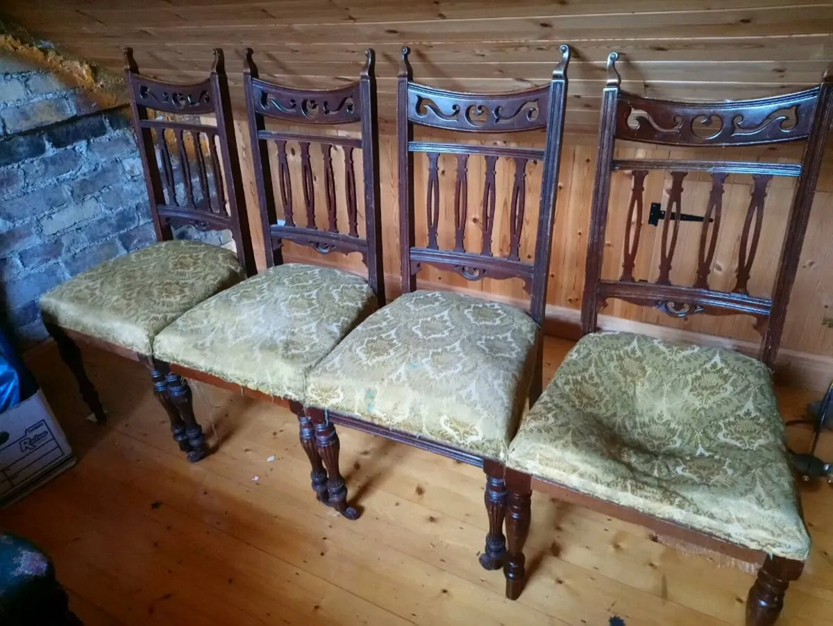 Two armchairs and 6 chairs - Image 2