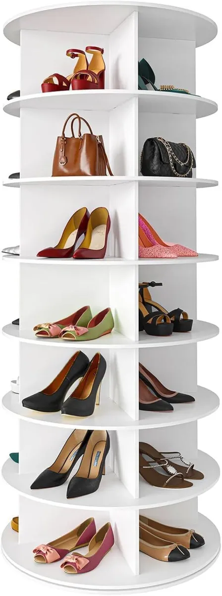 Rotating Shoe Rack 7 Tier Spinning Tower Free - Image 1