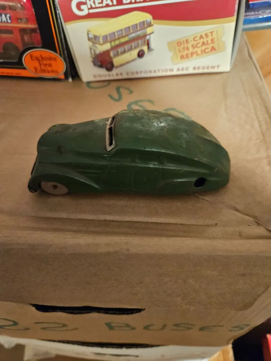 Vintage Tinplate Clock Work Car - Image 4