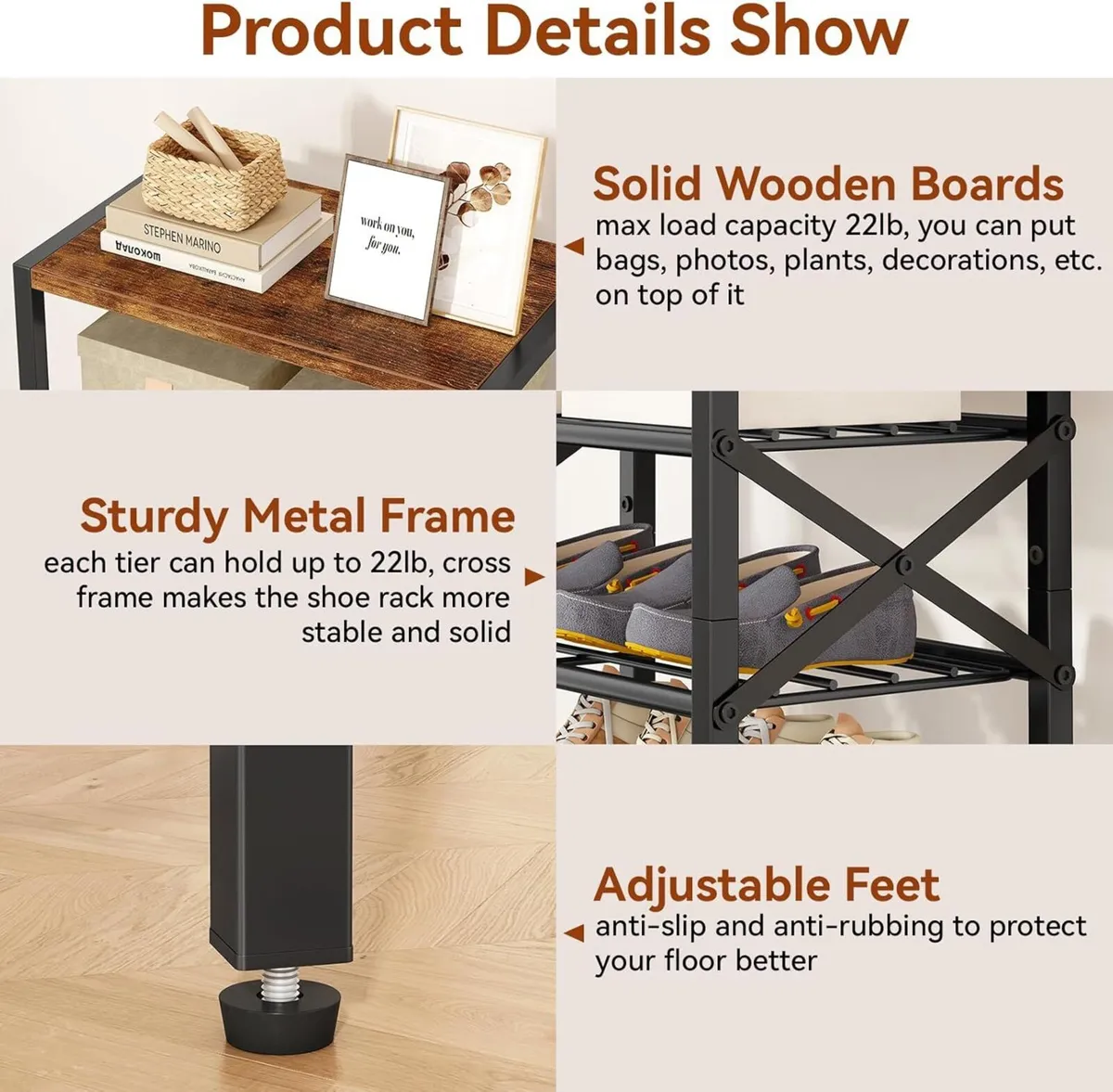 10 Tier Narrow Shoe Rack Vertical Tall Storage - Image 4