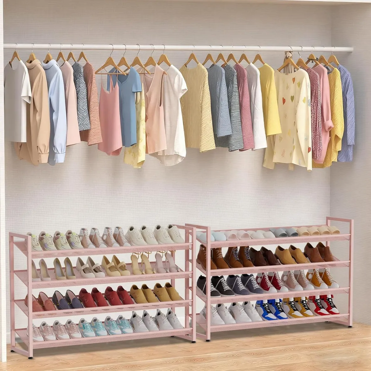 Large Shoe Rack 8 Tier Organizer Heavy Duty Metal - Image 4