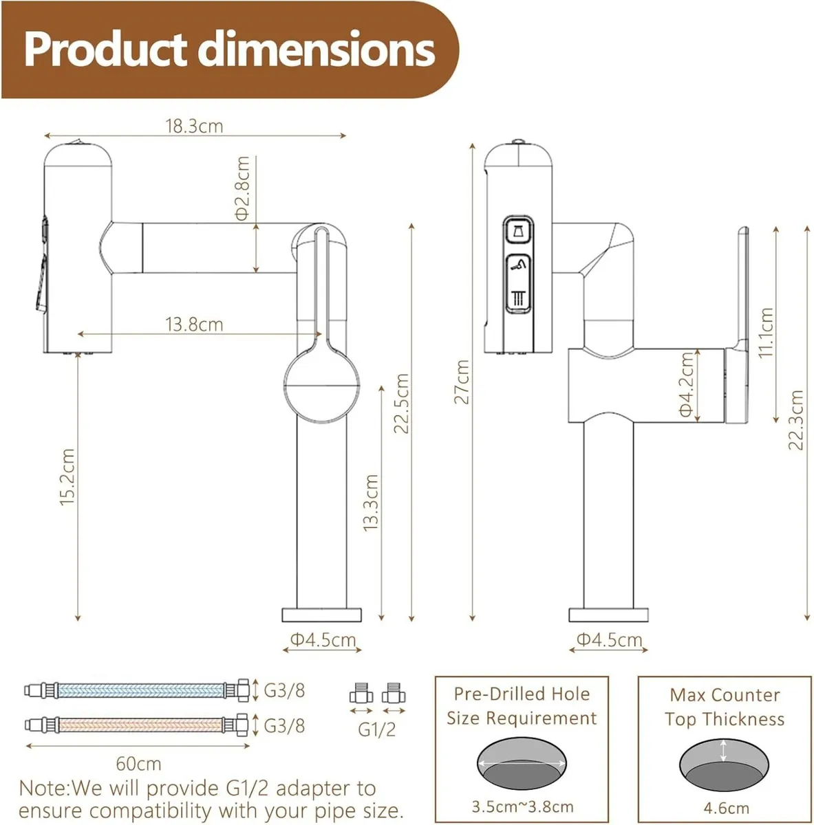Basin Mixer Tap – Single Handle Bathroom Sink - Image 2