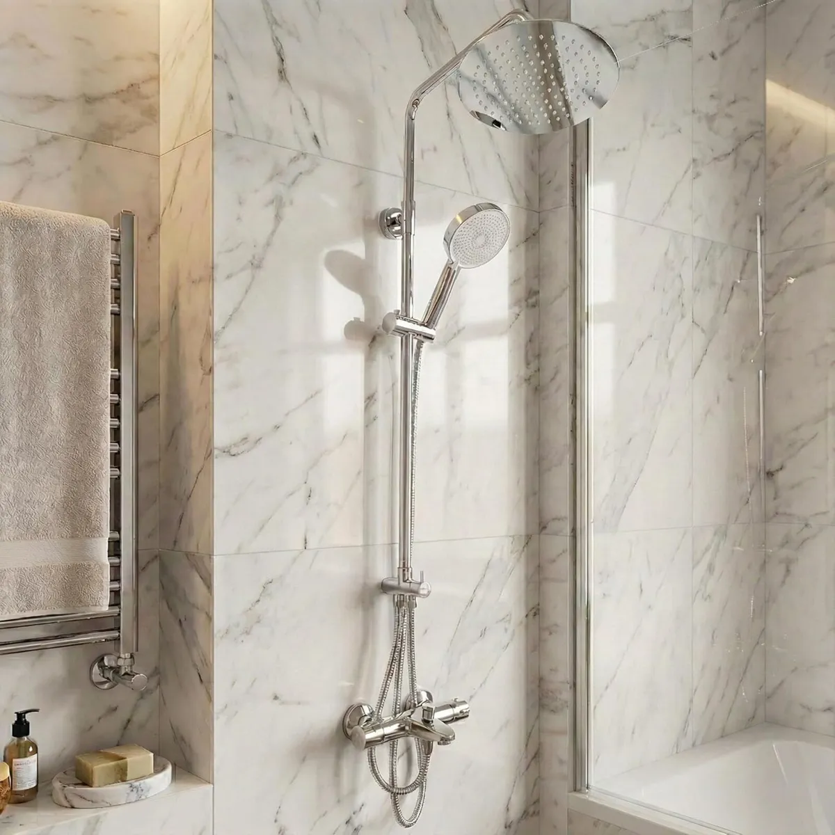 Thermostatic Shower Mixer Set with Solid Brass - Image 1