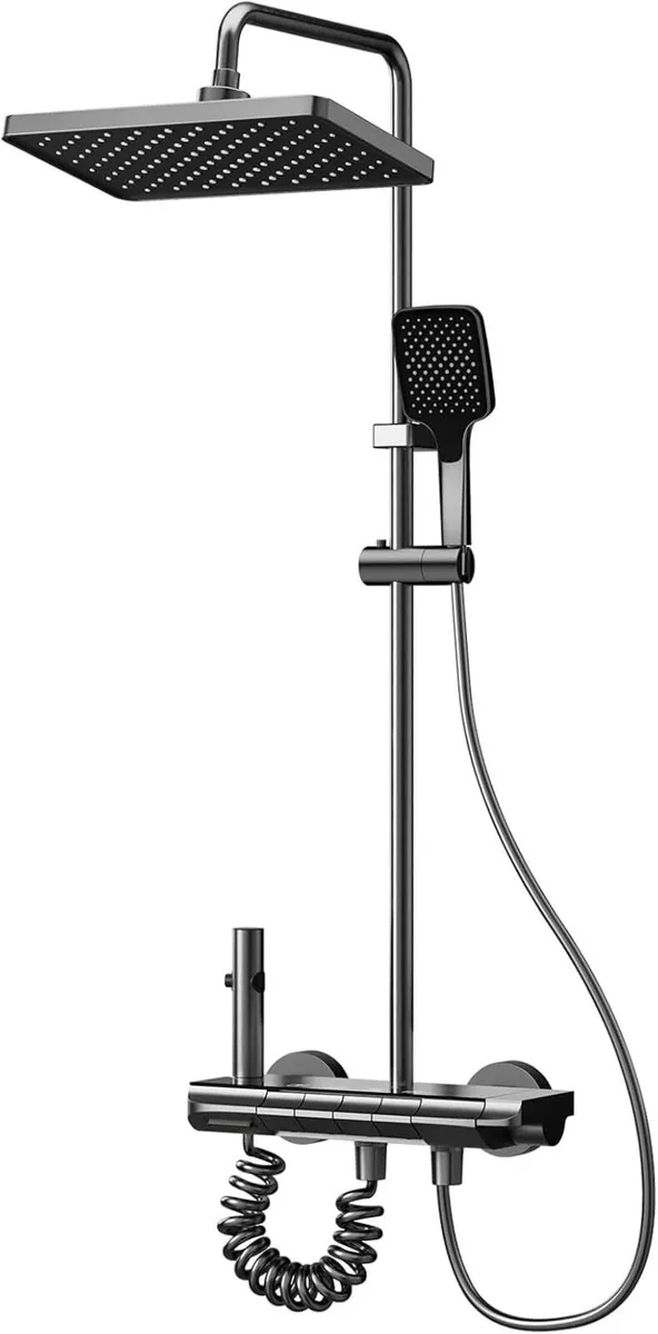 Complete Shower Mixer Set with Height-Adjustable - Image 1