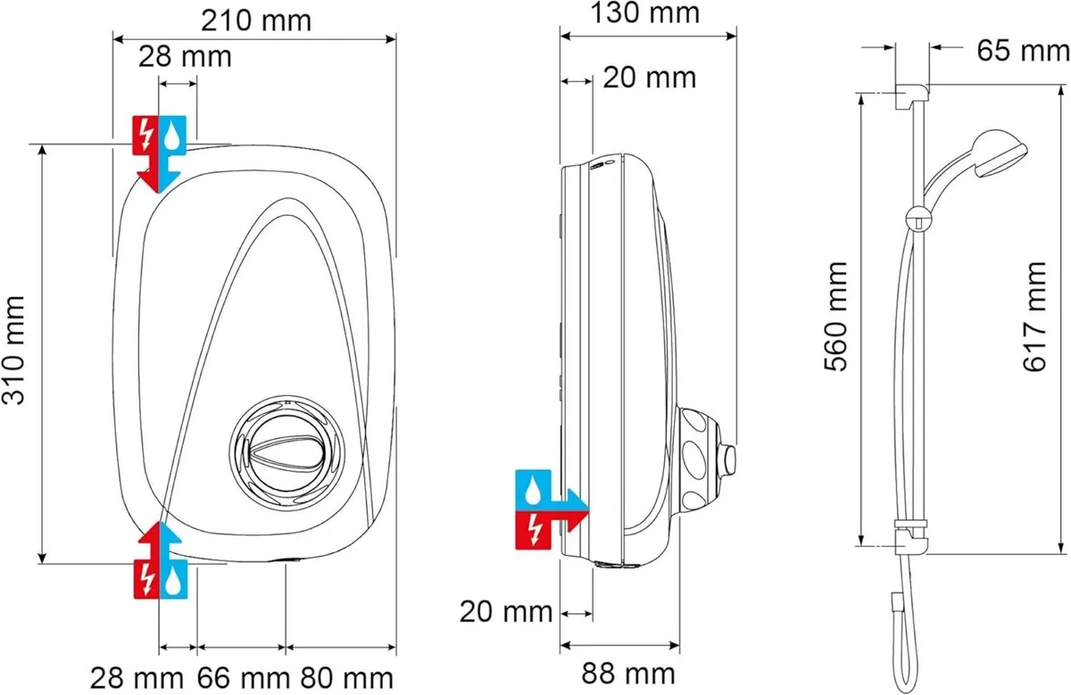 Showers Vigour Manual Power Shower White 1..354 - Image 3