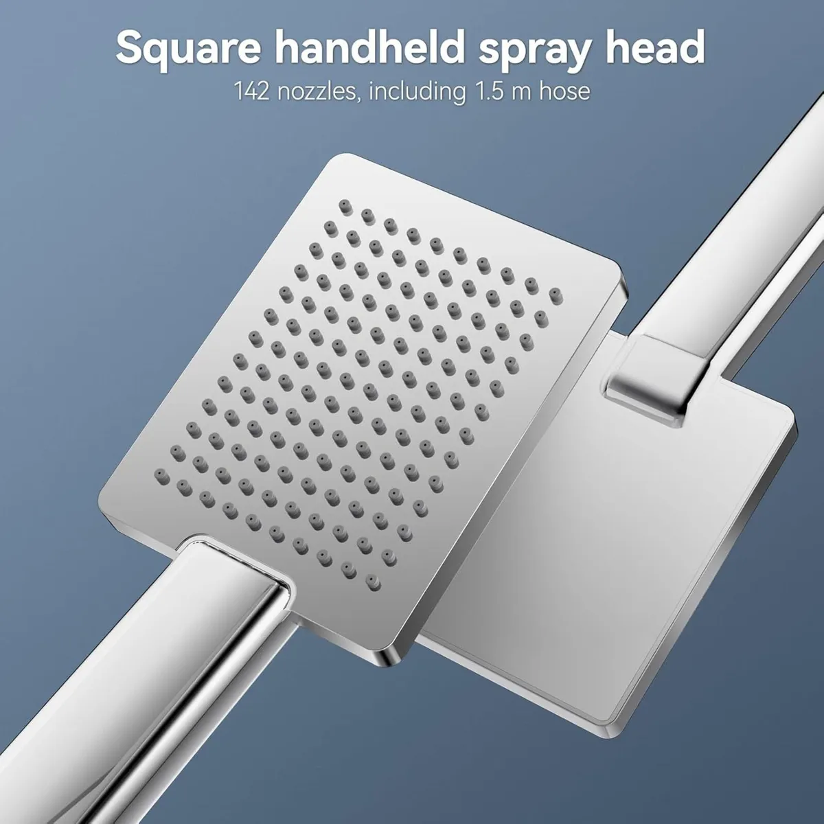 Adjustable Shower Riser Rail Kit with No Drill - Image 4