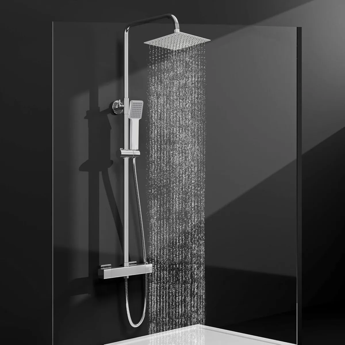 Thermostatic Shower Mixer Set 8 Rainfall - Image 1