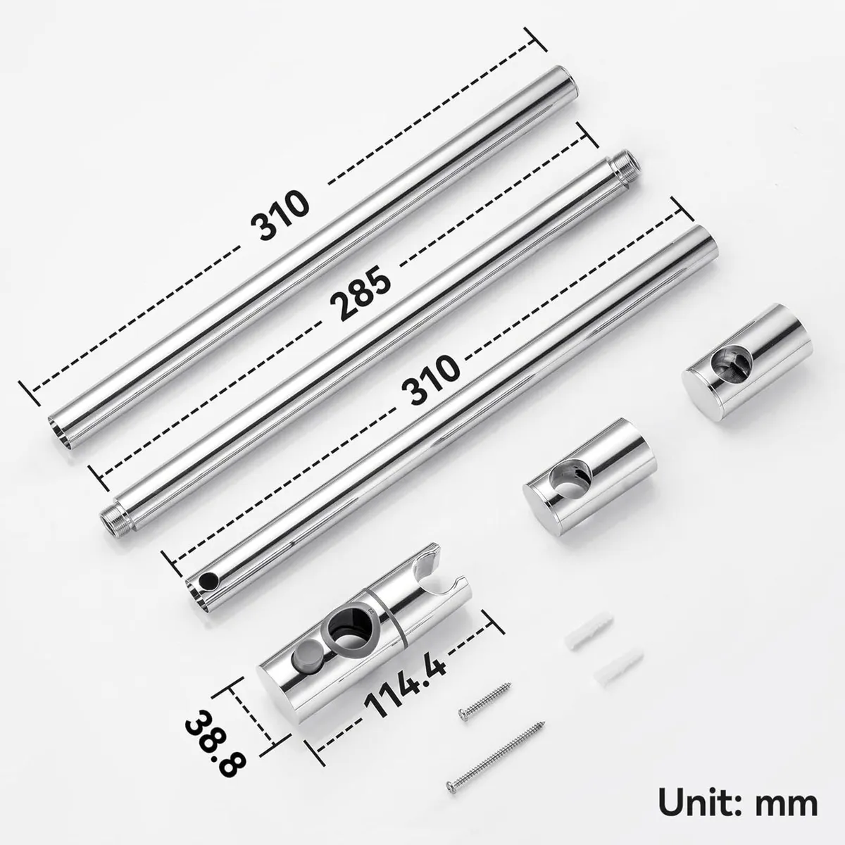 90cm Shower Riser Rail - Adjustable 360degreesSwiv - Image 2
