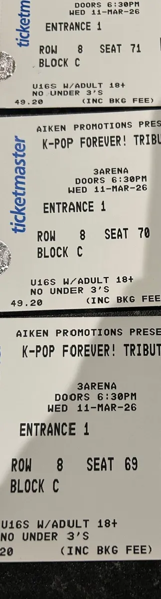 K-POP FOREVER! Tribute tickets