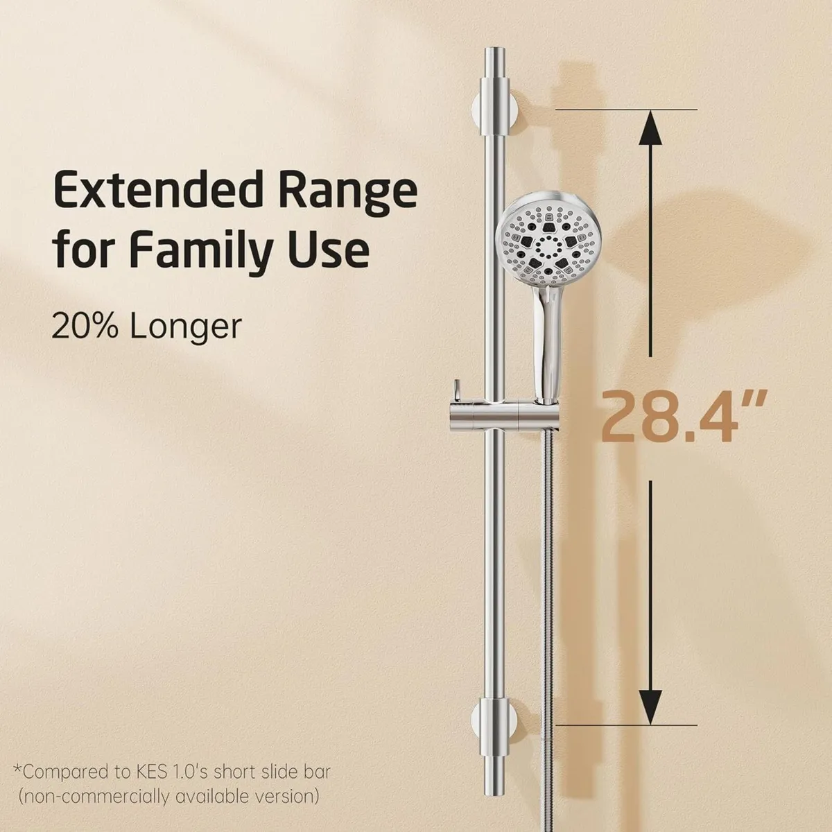 Shower Rail Set 78CM Riser Kit 9 Sprays High - Image 4