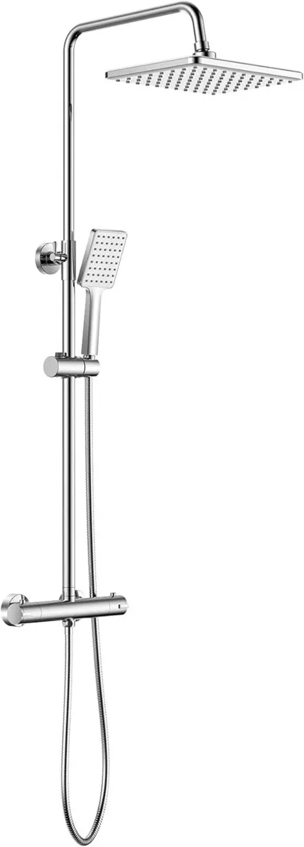 Thermostatic Shower Mixer Set Overhead Rainfall - Image 2