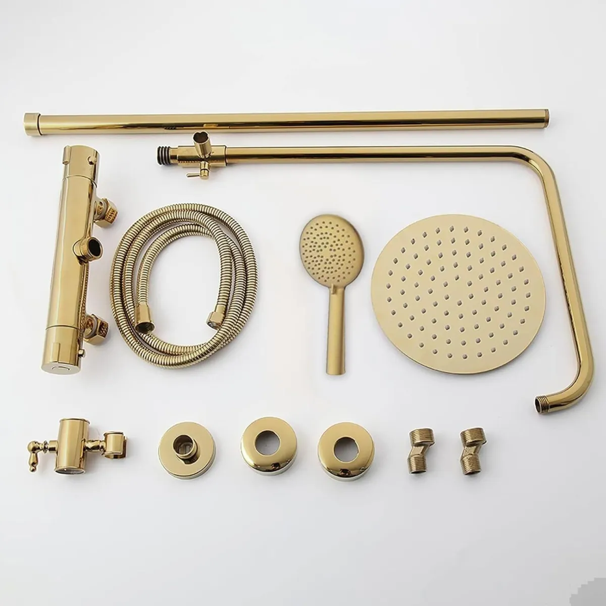Thermostatic Shower Mixer Set Round Rainfall Head - Image 3