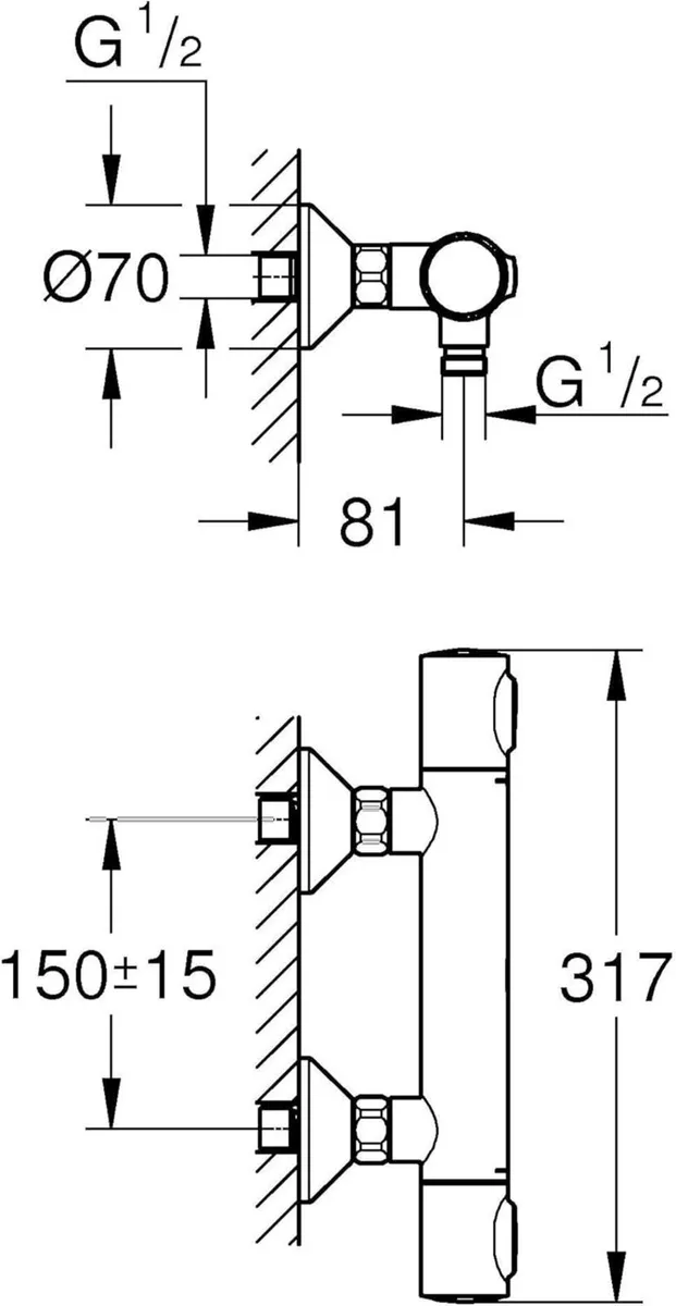 Precision Flow - Wall Mounted Thermostatic Shower - Image 3
