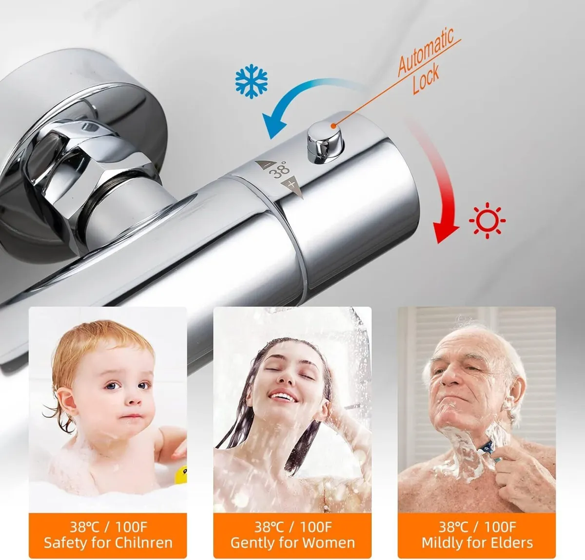 G17005 Thermostatic Shower Mixer Bar Two Outlet - Image 3