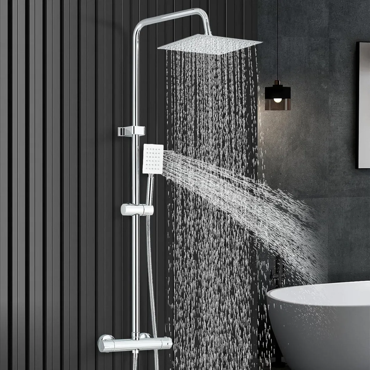 Bathroom Thermostatic Shower Mixer Set and with - Image 1