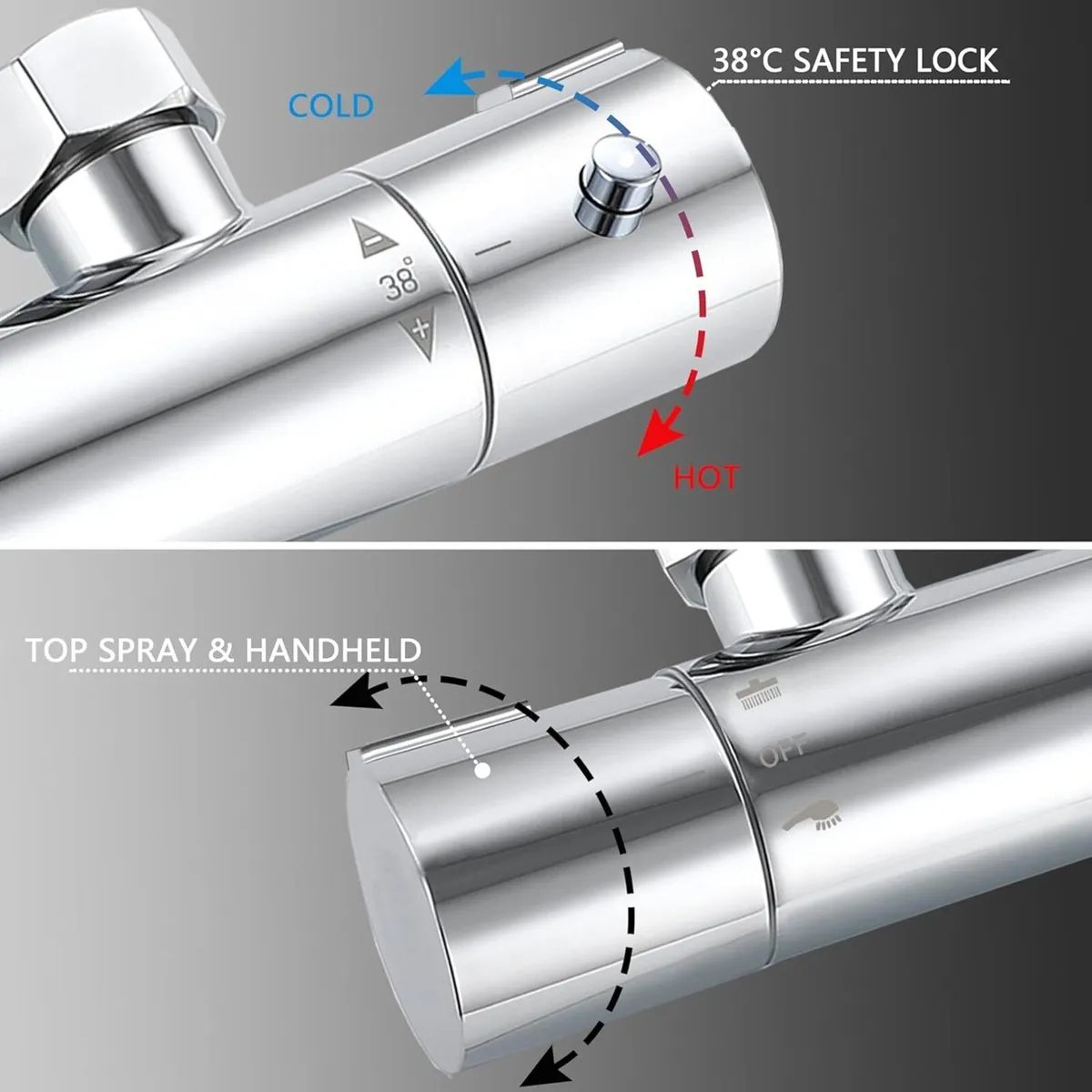 Thermostatic Bar Mixer Shower Set System - - Image 2