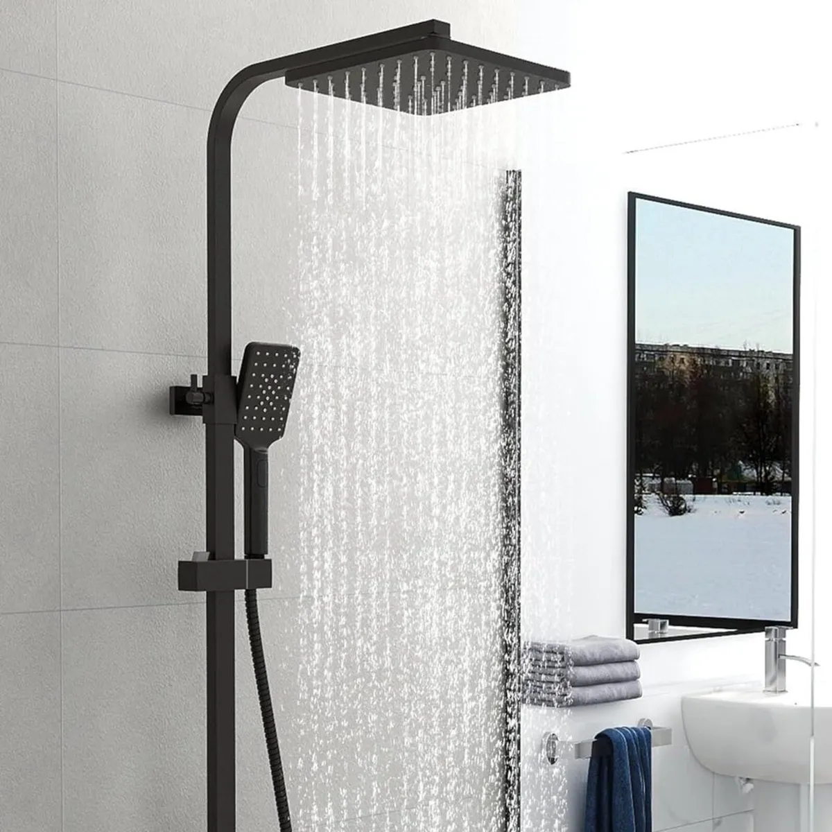 Thermostatic Shower System Mixer Set with - Image 2