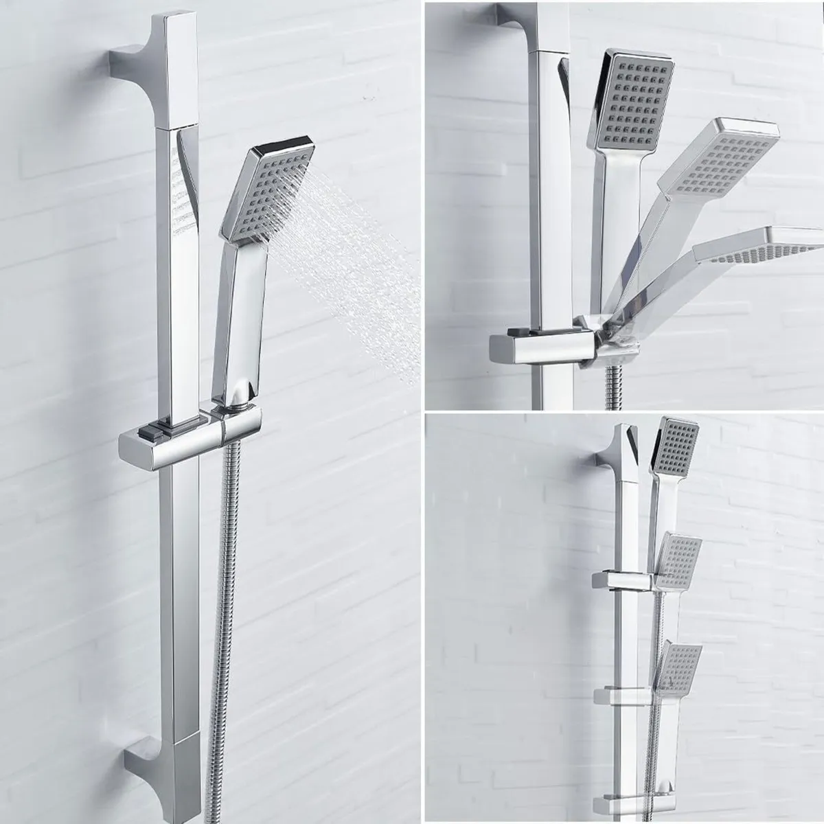 Thermostatic Shower Mixer Set Square Valve with - Image 4