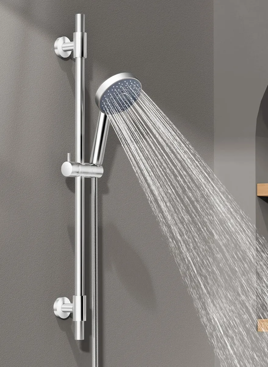 Shower Rail Set 78CM Riser Kit 5 Sprays High - Image 1