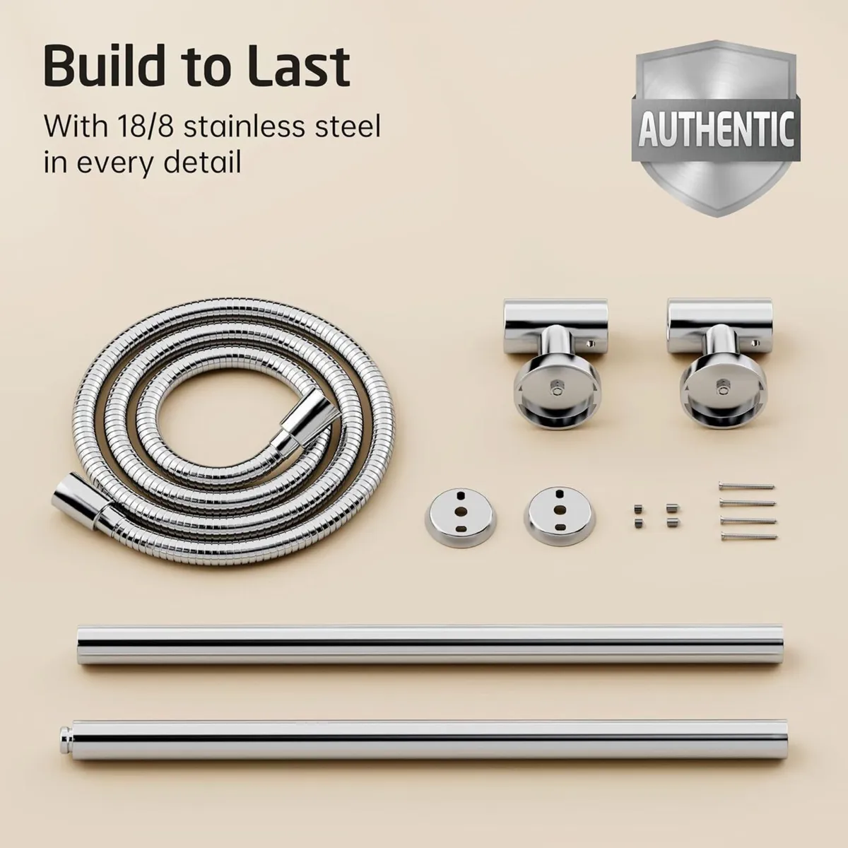 Shower Rail Set 78CM Riser Kit 5 Sprays High - Image 4