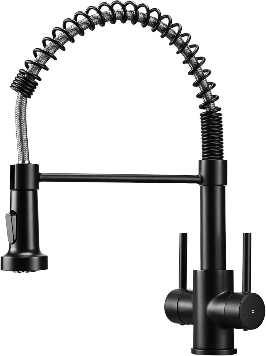 Kitchen Taps with Pull Out Spray Dual Lever - Image 1