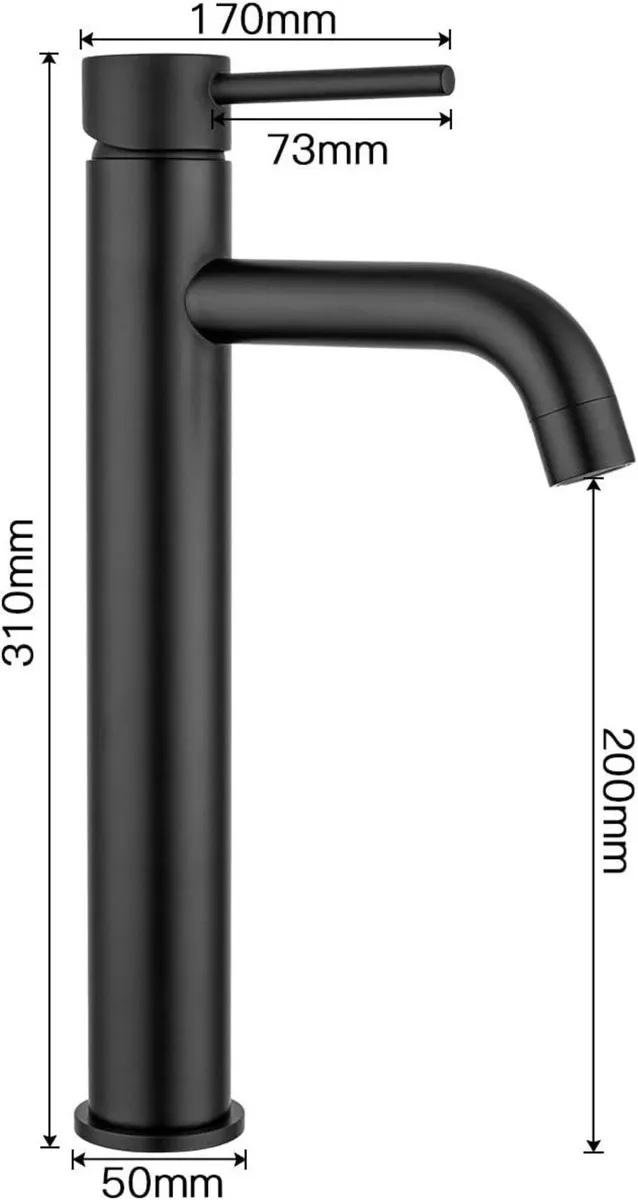 Mono Basin Mixer Tap Single Lever Tall Counter - Image 3