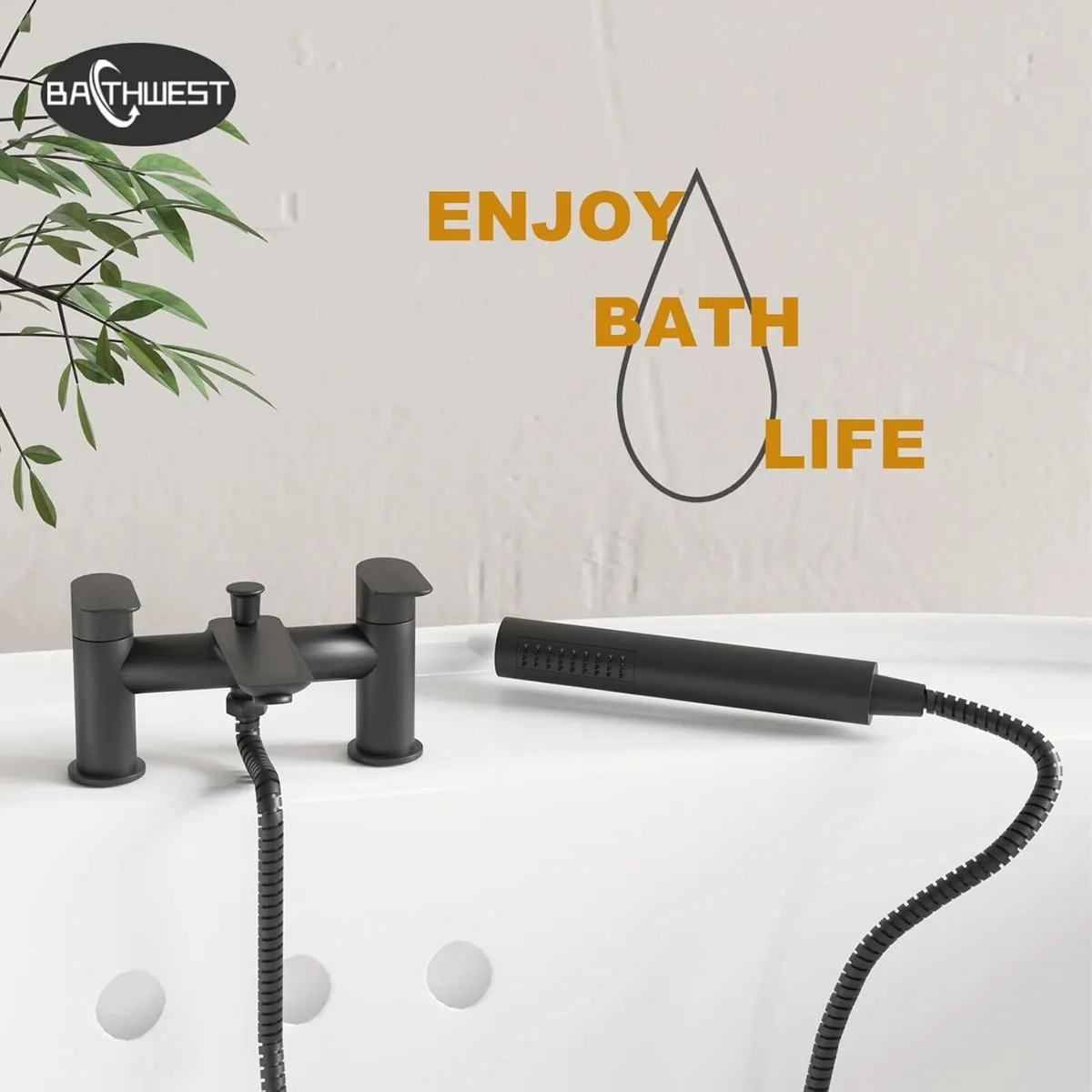 Matte Black Bathroom Taps with Shower Sink - Image 3