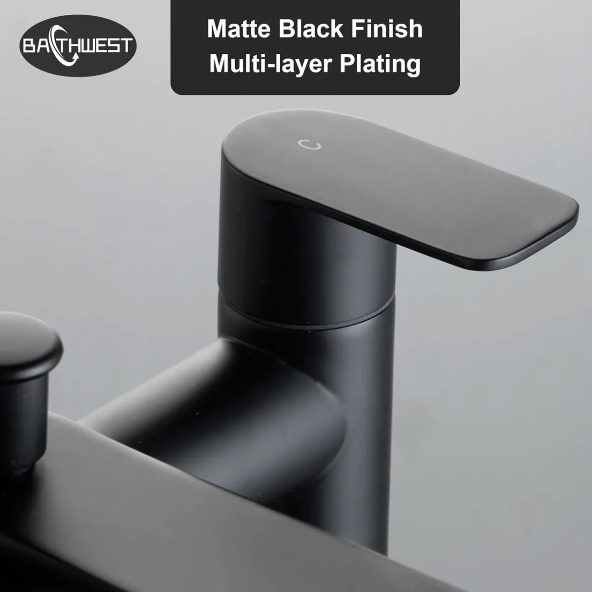 Matte Black Bathroom Taps with Shower Sink - Image 4