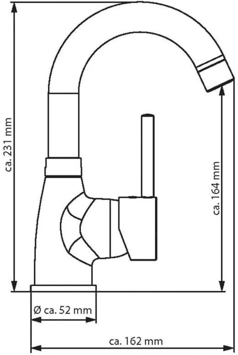 Futura NI075FUTCR-LP Washbasin Mixer Tap Low - Image 3