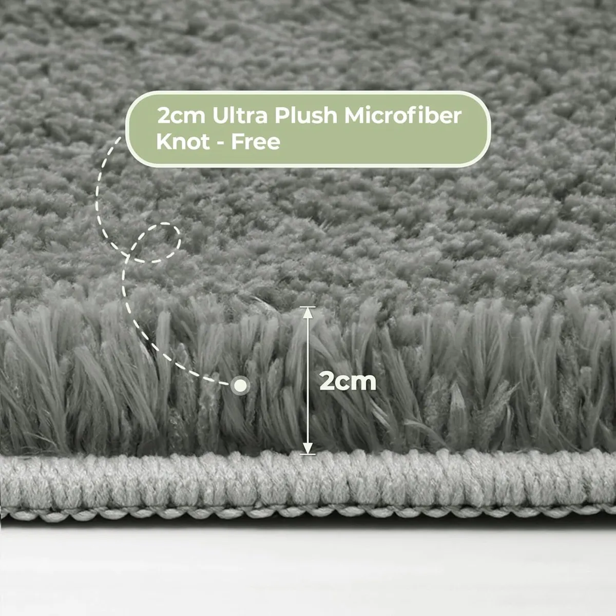 Fluffy Rugs Living Room Gray Shaggy Rug for - Image 3