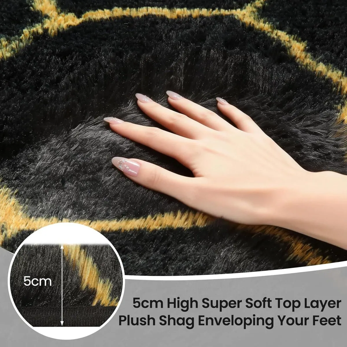 Rugs Living Room 160x230cm Grey Area for Bedroom - Image 2