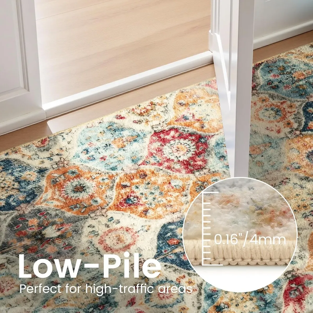 Area Rugs Living Room 160 x 230 cm Vintage Rug - Image 3